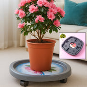 Gas cylinder trolley featuring 360 degree wheels for smooth movement