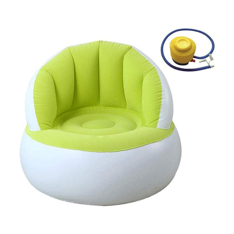 The Kids Inflatable Sofa Chair deflated and folded, ready for travel or storage.