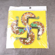 Traditional Hindu decorative Swastik Shubh Labh wall hanging with auspicious inscriptions