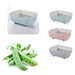 2717 Multifunctional BPA Free Double Layered Plastic Rotatable Strainer Bowl with Handles for Washing, Rinsing, Serving Vegetables & Fruits (Multicolor) 