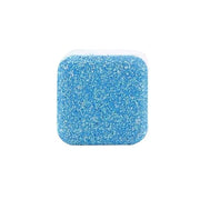 Lavender-scented washing machine cleaner tablet dissolving.