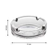 4061 Glass Classic Crystal Quality Cigar Cigarette Ashtray Round Tabletop for Home Office Indoor Outdoor Home Decor 