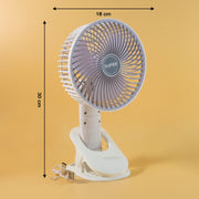 USB fan front view highlighting durable plastic construction
