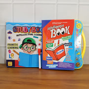Child's hand engaging with a page of the Kids Learning Book, demonstrating interactive play.