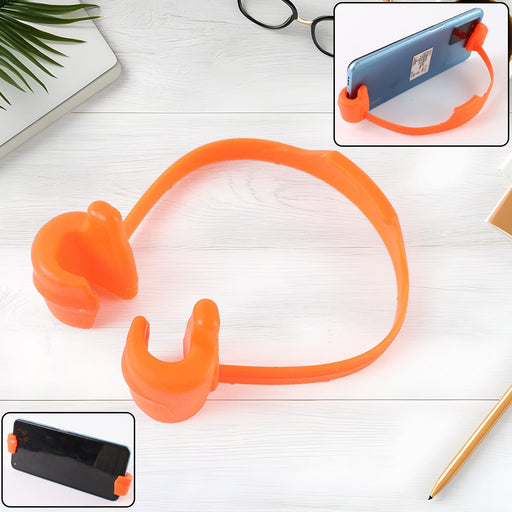Colorful hand shape mobile stand holding smartphone securely