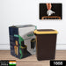 1668 Plastic Push N Pedal Dustbin Plastic Kitchen Waste Bin with Lid | Trash Can Waste Basket for Bathroom, Hands Free with Step On Foot Pedal and Garbage Bag Ring ( 7 Ltr. ) 