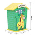 1663 Cute Cartoon House Shaped Lovely Wooden Piggy Bank Money Bank 