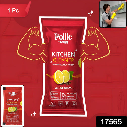 Pollic Kadam Kitchen Surface Cleaner Sachet pouch with concentrated citrus clove cleaner