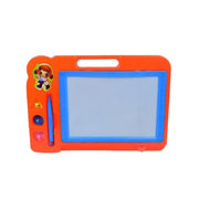 Bright yellow Magnetic Sketch Pad with drawing stylus, ready for kids to play.