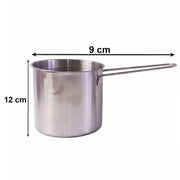 Size guide for deep frying pot to assist in selection