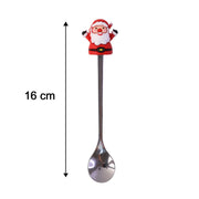 Size guide for cartoon spoon set, stainless steel finish