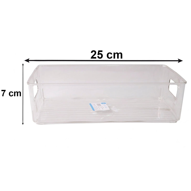 Size guide for transparent storage box