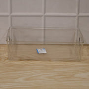 Pack of plastic storage organizer boxes