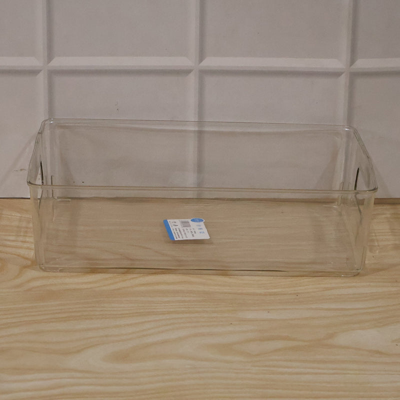 Pack of plastic storage organizer boxes