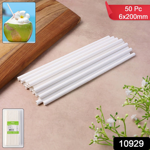 Close-up showing texture of durable sog-resistant plain white paper straws