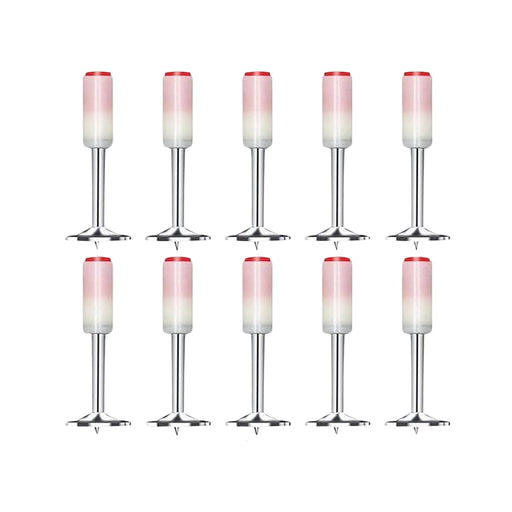 Close-up of a set of ten high-quality steel round nails for nail guns.
