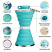 1385 Silicone Traveling Water Bottle BPA Free - Leak Proof Lightweight Collapsible - Small Folding Refillable and Space Saver for Camping Gym Sports Hiking Biking Yoga Outdoor 