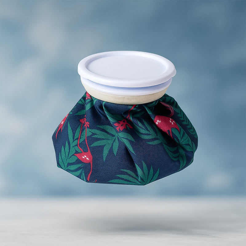 Close-up of the secure cap and fabric material of the Pain Relief Ice Bag.