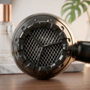 Close-up of the hair dryer highlighting its key features.
