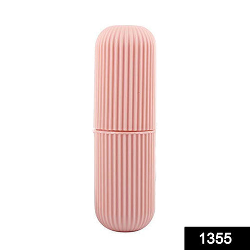 Multipurpose capsule shape container for hygienic toothbrush and toothpaste storage.