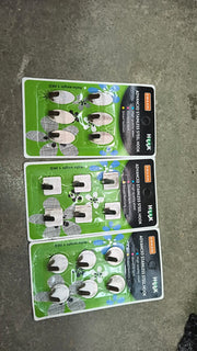Mounted self adhesive wall hooks holding various items