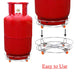 3018 Stainless Steel Gas Cylinder Trolley with Wheels LPG Cylinder Roller Stand Movable Trolley Amd-