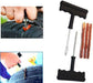 1513 Puncture Repair Kit Tubeless Tyre Full Set with Nose Pliers, Rubber Cement and Extra Strips for Cars, Bikes 