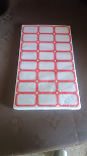 Blank writable label sticker sheets for home and office use