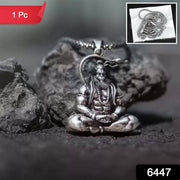 Hanuman Ji locket on a delicate chain, ready to wear as a spiritual necklace.