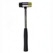 Rubber mallet hammer with steel handle and impact-resistant finish
