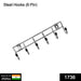 1736 Multipurpose Stainless Steal Hanger Strip Hooks (6 Pin) 