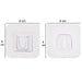 1742 Magic Adhesive Plastic Wall Hooks Heavy Duty Hooks (Pack of 20) 