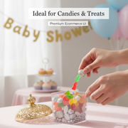 Plastic candy container perfect for baby shower treats