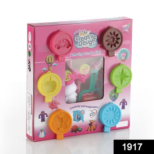 Close-up of Aditi Non-Toxic Playdough in five bright colors, ideal for kids.