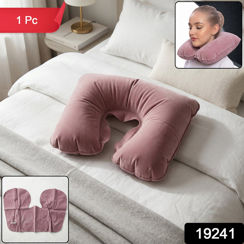 Portable travel neck pillow in assorted colors