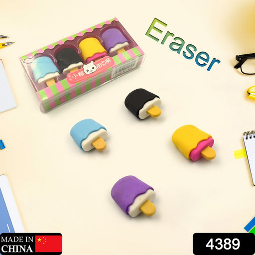 Close-up of the vibrant themed erasers, showcasing their detailed and cute designs.