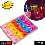6238 Heart Shape Wax Scented Candles. (Pack of 20 pcs) 