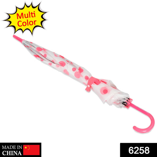 Stylish dot printed umbrella in vibrant colors for monsoon protection.