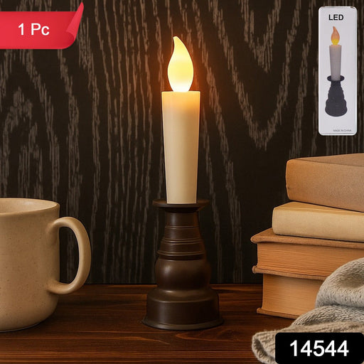 Unique LED candle light with realistic flicker effect in decorative holder