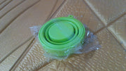 Portable foldable silicone travel mug, a single unit for daily adventures.