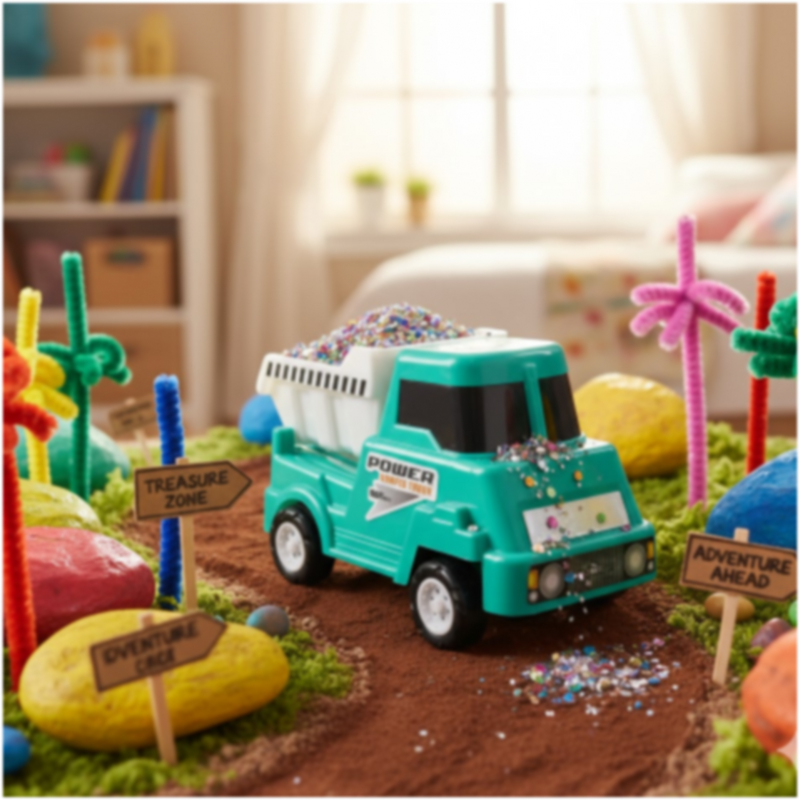 Kids play dumper truck designed for easy handling and friction power