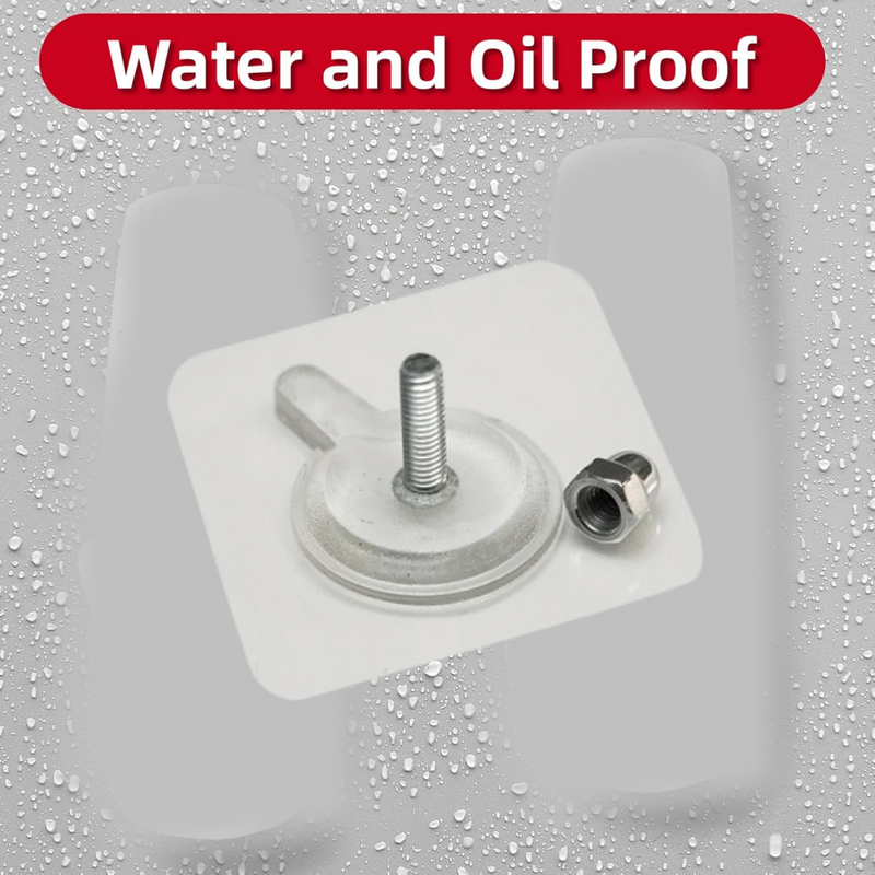 Pack of four no-drill adhesive wall screw hooks, ideal for home and office organization.