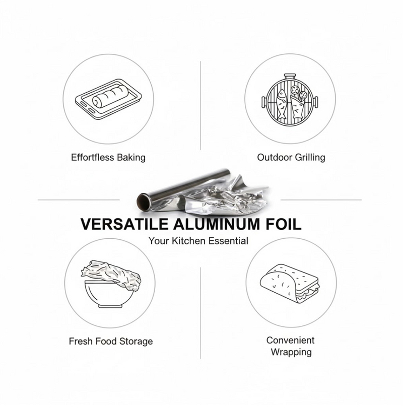 Important usage tips and warnings for the kitchen foil roll.