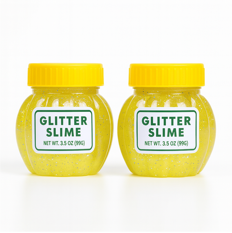 Children's hands engaging with soft jar slime, promoting sensory development and imaginative play.