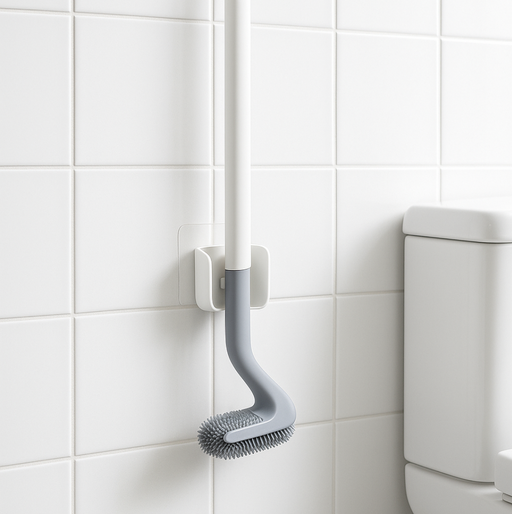 Golf toilet brush set in a bathroom setting.