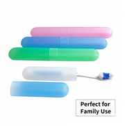 Durable plastic hygienic toothbrush holder in a vibrant blue color.