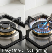 Side view of the sleek ChefArmor stainless steel gas lighter for kitchen use.