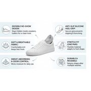 Demonstration of the elasticity and stretch of no-show liner socks