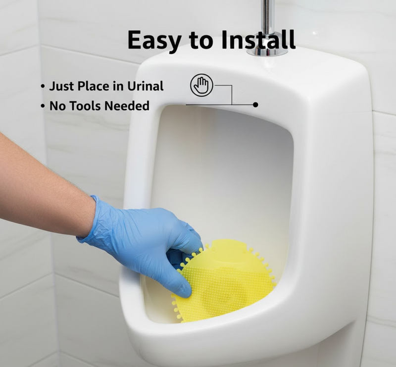 Neutral product shot of urinal deodorizer mat