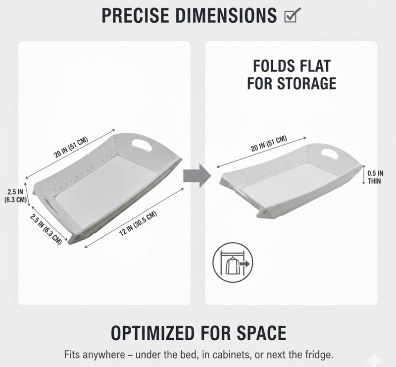 Isolated view of the unfolded serving tray, emphasizing its sturdy and reliable design.